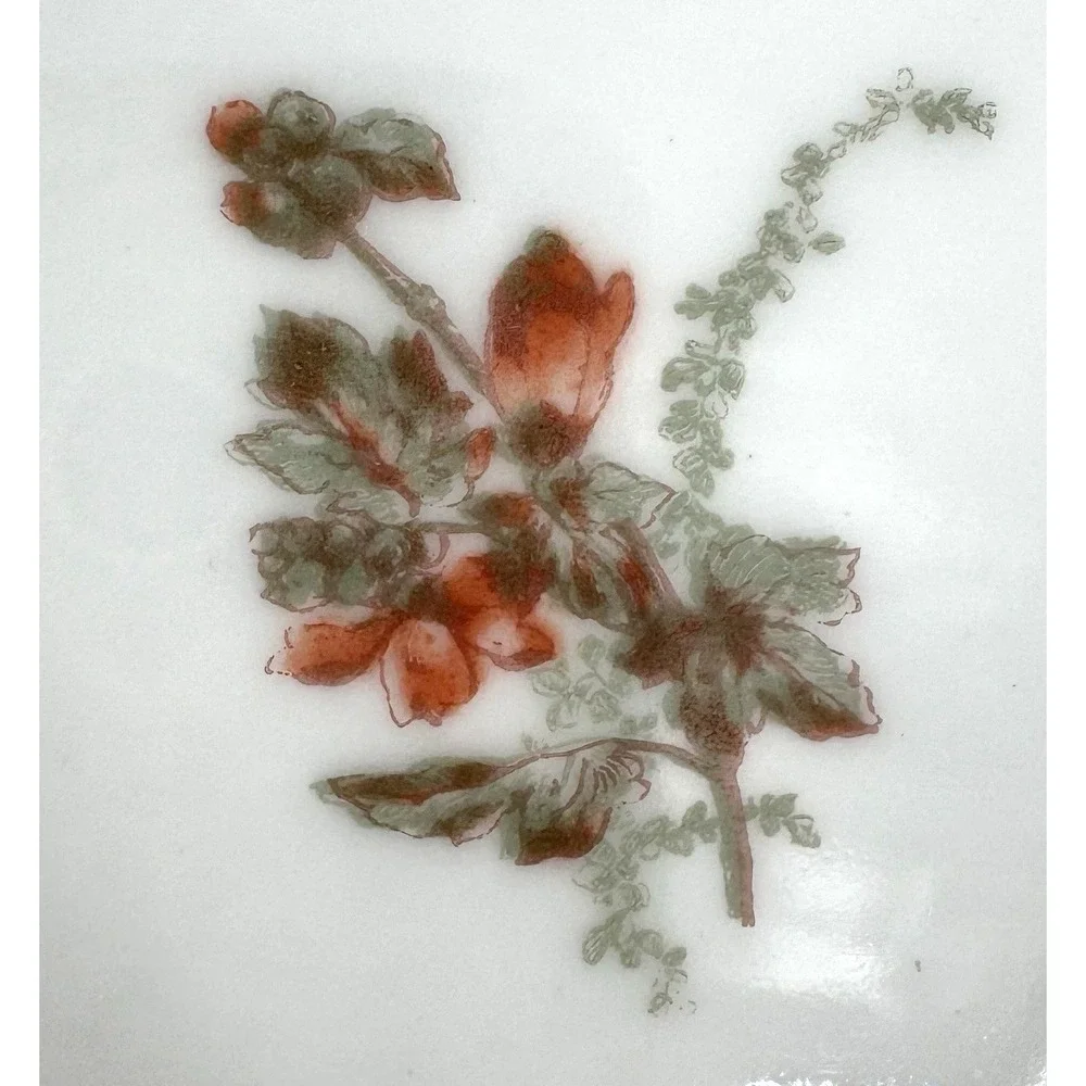 Jean Pouyat Limoges France Hand-Painted Floral Porcelain‎ Cake Platter Handles